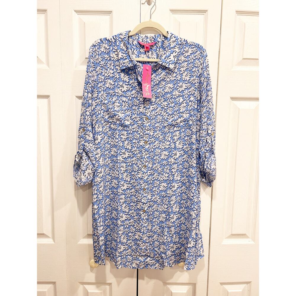 Lilly Pulitzer Natalie Shirtdress Cover-Up Size Large NWT - Picture 4 of 10